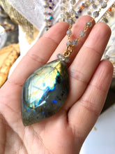 Incărcați imaginea în vizualizatorul Galeriei, Colier cu pandantiv Labradorit