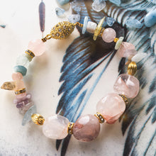 Incărcați imaginea în vizualizatorul Galeriei, Bratara cu pietre Morganit Cuart roz