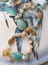 Incărcați imaginea în vizualizatorul Galeriei, Brațară cu conector Amazonit de 3cm albastru verde pal | Morganit