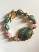 Incărcați imaginea în vizualizatorul Galeriei, Brațară cu pietre semipretioase Agata | Opal roz | Crisocola | Jad african | Unakit Jasper