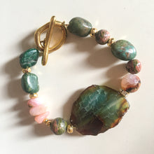 Incărcați imaginea în vizualizatorul Galeriei, Brațară cu pietre semipretioase Agata | Opal roz | Crisocola | Jad african | Unakit Jasper