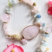 Incărcați imaginea în vizualizatorul Galeriei, Brațară cu conector 3cm Cuart Trandafiriu Roz - Morganit