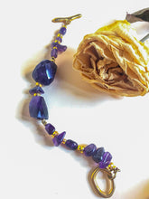 Incărcați imaginea în vizualizatorul Galeriei, Brațară cu pietre naturale semipretioase - ametist, pirite - Lollidot